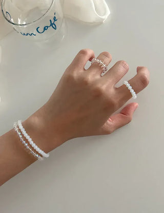 Merry Shop Simple Glass Bead Handmade Bracelet