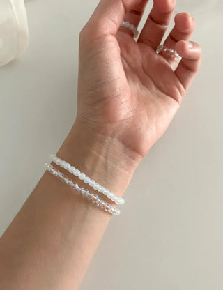 Merry Shop Simple Glass Bead Handmade Bracelet
