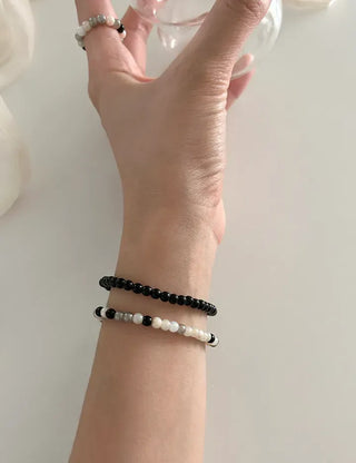 Merry Shop Simple Glass Bead Handmade Bracelet