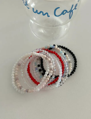 Merry Shop Simple Glass Bead Handmade Bracelet
