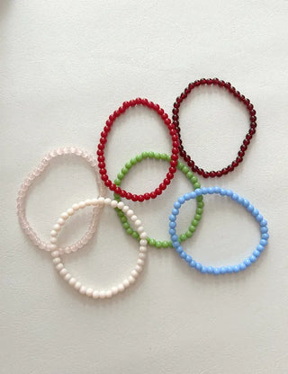 Merry Shop Simple Glass Bead Handmade Bracelet