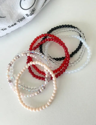 Merry Shop Simple Glass Bead Handmade Bracelet