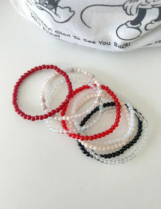 Merry Shop Simple Glass Bead Handmade Bracelet