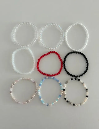 Merry Shop Simple Glass Bead Handmade Bracelet