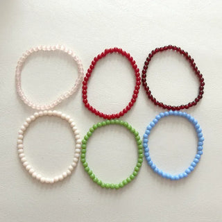 Merry Shop Simple Glass Bead Handmade Bracelet