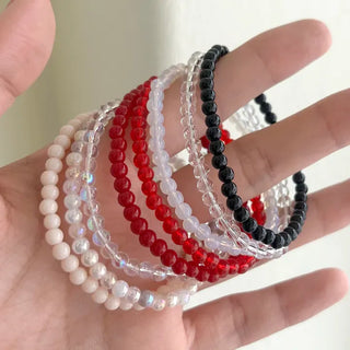 Merry Shop Simple Glass Bead Handmade Bracelet