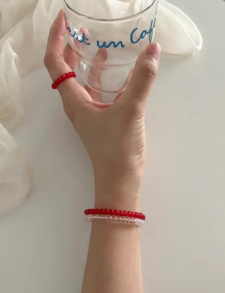 Merry Shop Simple Glass Bead Handmade Bracelet