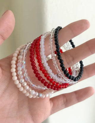 Merry Shop Simple Glass Bead Handmade Bracelet