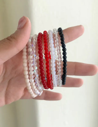Merry Shop Simple Glass Bead Handmade Bracelet