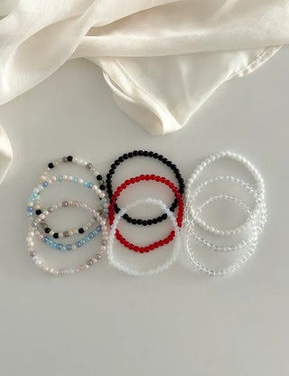 Merry Shop Simple Glass Bead Handmade Bracelet