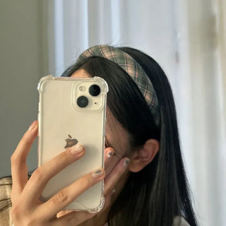 Plaid Autumn Narrow Knit Headband