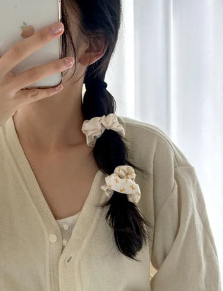 1+1 Bloom Flower Ribbon Scrunchie Hairband