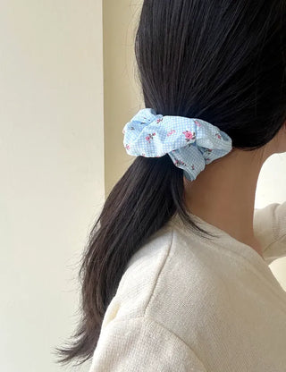 1+1 Bloom Flower Ribbon Scrunchie Hairband