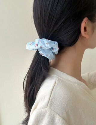 1+1 Bloom Flower Ribbon Scrunchie Hairband