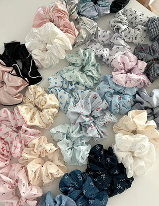 1+1 Bloom Flower Ribbon Scrunchie Hairband