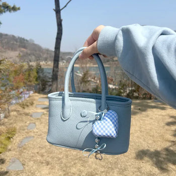 Small Button Square Mini Bag Crossbody Bag Tote Bag