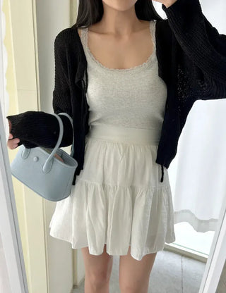 Small Button Square Mini Bag Crossbody Bag Tote Bag