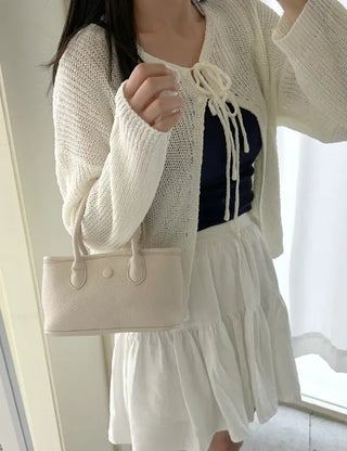 Small Button Square Mini Bag Crossbody Bag Tote Bag