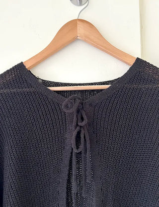 Ribbon Loose Fit Hazzi Summer Knit Women's Cardigan