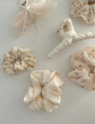 Chiffon double large ribbon hair clip large updo hair clip