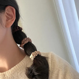 Autumn Heart Satin Hair Tie Elastic Band Set Hair Tie