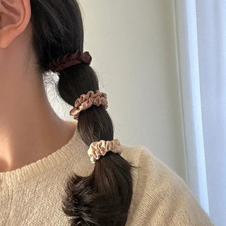 Autumn Heart Satin Hair Tie Elastic Band Set Hair Tie