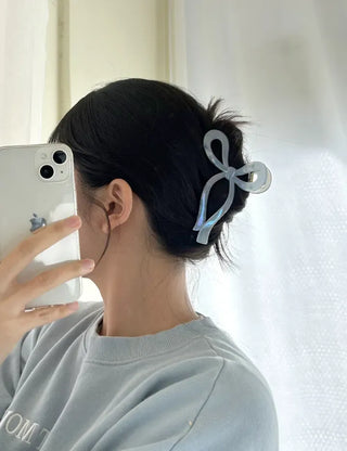 13cm Holographic Ribbon Large Updo Hair Clip