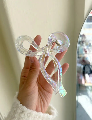 13cm Holographic Ribbon Large Updo Hair Clip