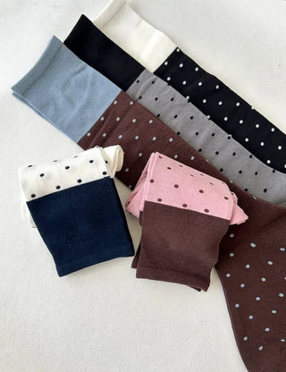 Polka Dot Color Block Women's Long Fashion Knee Socks
