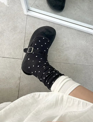 Polka Dot Color Block Women's Long Fashion Knee Socks