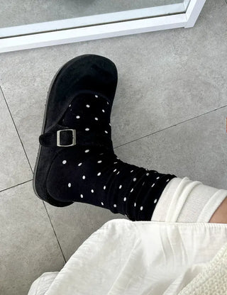 Polka Dot Color Block Women's Long Fashion Knee Socks