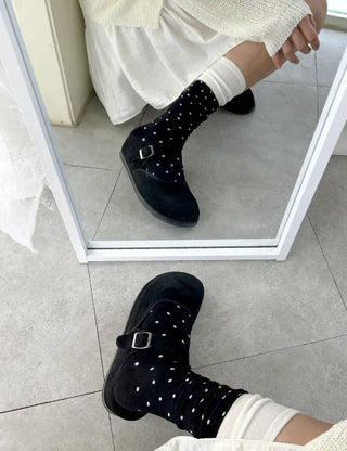 Polka Dot Color Block Women's Long Fashion Knee Socks