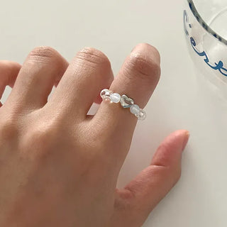 Surgical heart bead ring, Merry Shop custom friendship ring