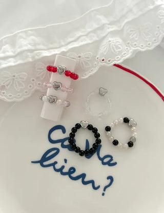 Surgical heart bead ring, Merry Shop custom friendship ring