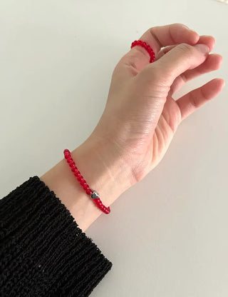 Surgical heart bead ring, Merry Shop custom friendship ring
