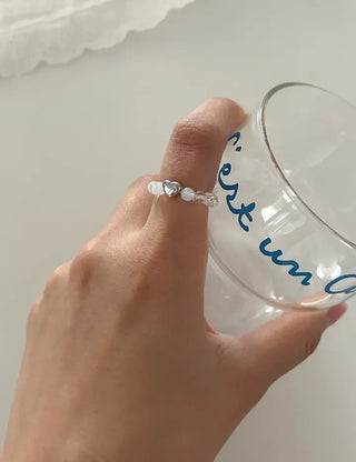 Surgical heart bead ring, Merry Shop custom friendship ring