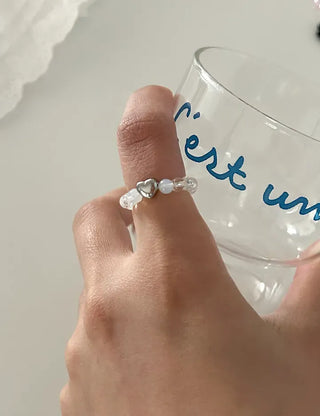 Surgical heart bead ring, Merry Shop custom friendship ring