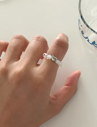 Surgical heart bead ring, Merry Shop custom friendship ring