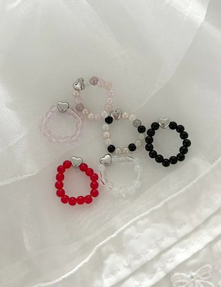 Surgical heart bead ring, Merry Shop custom friendship ring