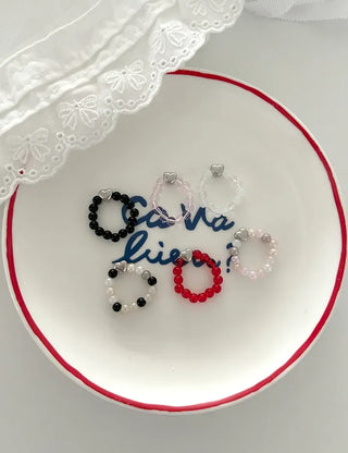 Surgical heart bead ring, Merry Shop custom friendship ring