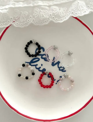 Surgical heart bead ring, Merry Shop custom friendship ring