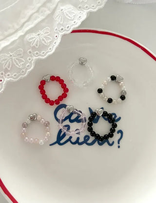 Surgical heart bead ring, Merry Shop custom friendship ring