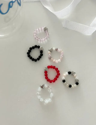 Surgical heart bead ring, Merry Shop custom friendship ring