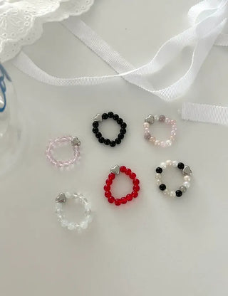 Surgical heart bead ring, Merry Shop custom friendship ring