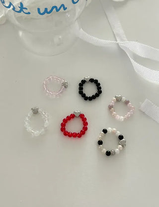 Surgical heart bead ring, Merry Shop custom friendship ring