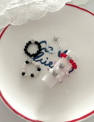 Surgical heart bead ring, Merry Shop custom friendship ring