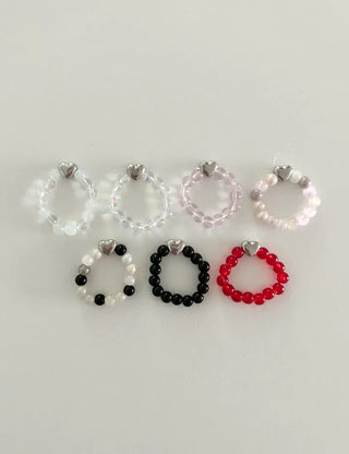 Surgical heart bead ring, Merry Shop custom friendship ring
