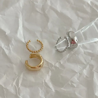 Piece Ball Chain Bold Ear Cuff Set