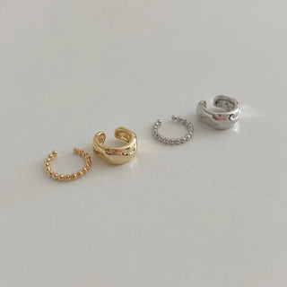 Piece Ball Chain Bold Ear Cuff Set