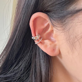 Piece Ball Chain Bold Ear Cuff Set
